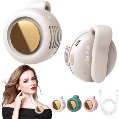 Hordozható Csendes Mini Lapát nélküli Elektromos Ventilátor, Kis ventilátor Klipsz ingre Derékra Mini Lapát nélküli Ventilátor Állítható 3 Sebességes Kültéri Használatra ÚJ