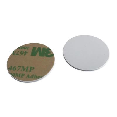 Étiquettes pour pièces de monnaie MIFARE Classic 1K en PVC, dos adhésif 3M, épaisseur 1 mm, diamètre 25 mm (100)