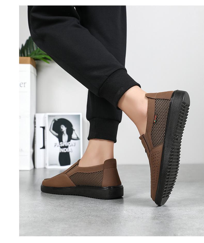 Plus Size Men's Breathable Mesh Slip-On Casual Shoes