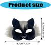 Weiche Katzen-Gesichtsmaske für Cosplay und Halloween-Partys Party-Karnevalsmaske mit verstellbarem Gummiband Angenehm zu tragen