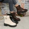 2026 Damenstiefel PU-Leder Freizeitstiefel Modische Stiefeletten Damen Schnürung Plateau-Stiefel Seitenreißverschluss Botines Para Mujeres