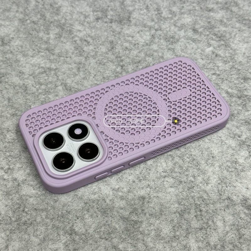 For Xiaomi 17 13 Mi 15 14 Pro Case Magnetic Honeycomb Hole Heat Dissipation PC Skin Feel Cover Fingerprint-Resistant Bumper