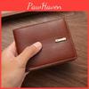 New Arrival Men's Wallet Short Wallet Men's Youth Business Casual Horizontal Wallet Fashion Large Capacity Soft Leather Wallet