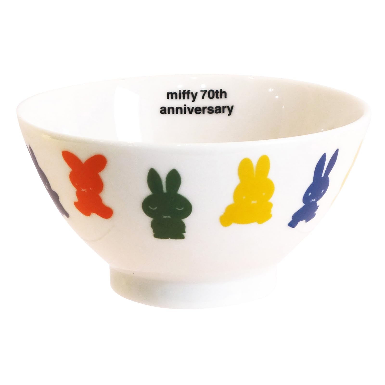 

Dick Bruna 70th Anniversary Rice Microwave and Dishwasher Made in Product Number 420128 Miffy Bowl, Safe, 11.5cm, Japan, белый