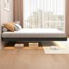 Modern Cream Tatami Style Suspended Double Bed for Adults in Rental Apartments