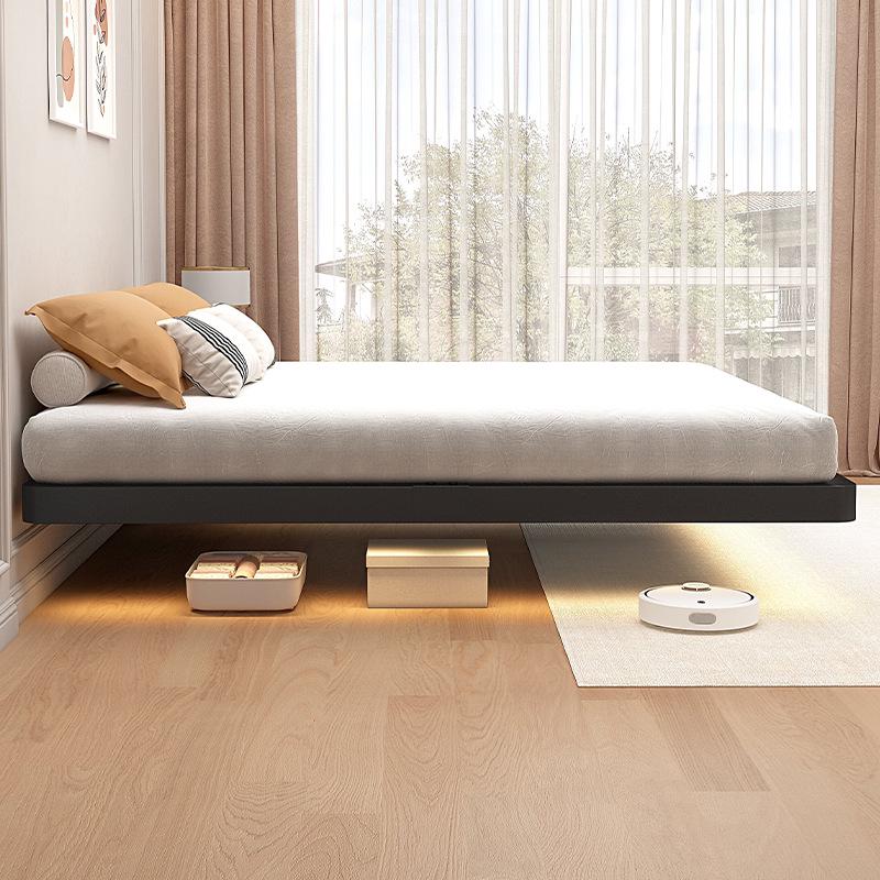 Modern Cream Tatami Style Suspended Double Bed for Adults in Rental Apartments