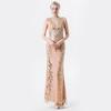 Elegant Deep V Sequin Gown for Evening, Party, Dance, and Formal Events