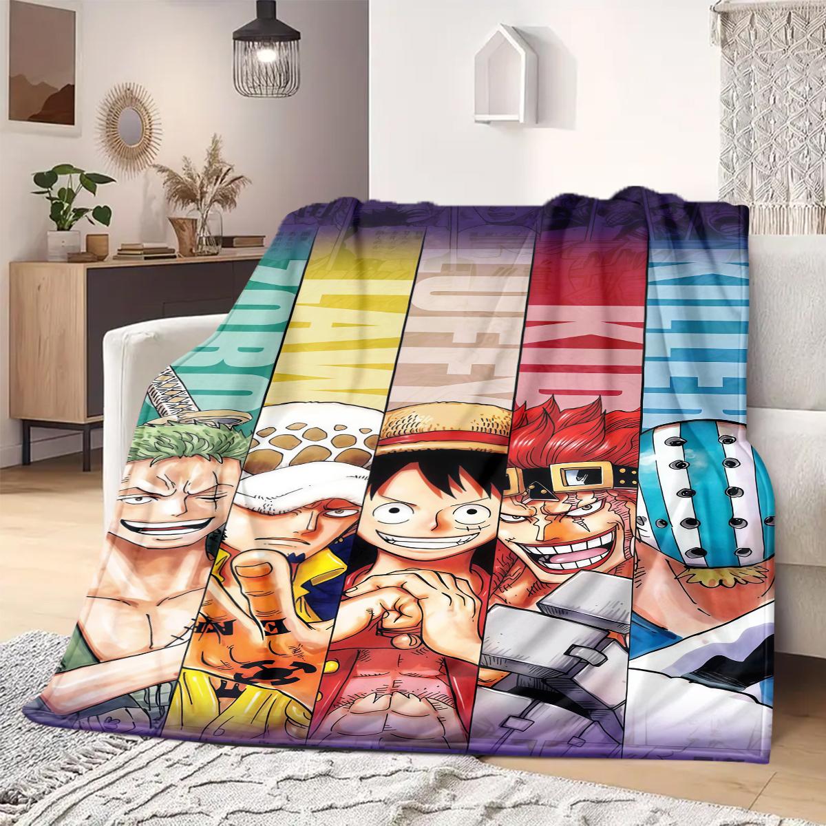 

ONE PIECE Print Blanket Warm Comfortable Flannel Blanket Suitable for Bedrooms,Sofas, Beds,Chairs,Travel -QIAO75 75x90cm