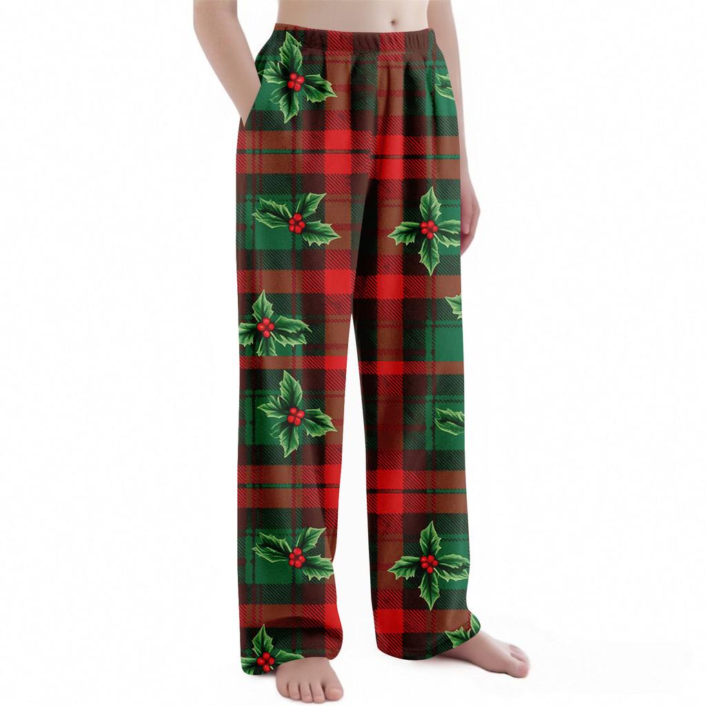 Kinderhose mit Weihnachtsmuster, Plüsch-Freizeithose