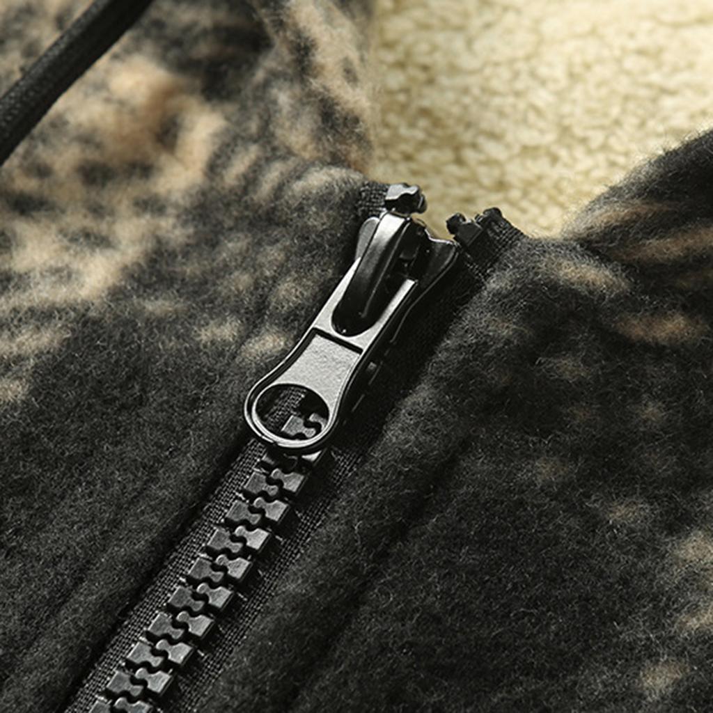 Men's Cardigan Hooded Skirt Fleece-Lined Casual Sports Sweatshirt