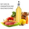 Distributeur Carré en Verre pour Huile d'Olive et Vinaigre Cruche Bouteille à Assaisonnement Bec Anti-Goutte Arroseur pour Cuisine Vinaigrette 500ml / 17oz