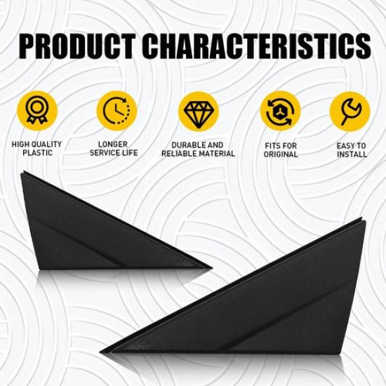 2X Left&Right Side Mirror Corner Fender Trim Molding For 2016 17- Hyundai EV