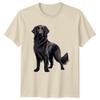 Cane Flat-Coated Retriever Animali Unisexs Unisexs Maglietta Grafica Top Unisex