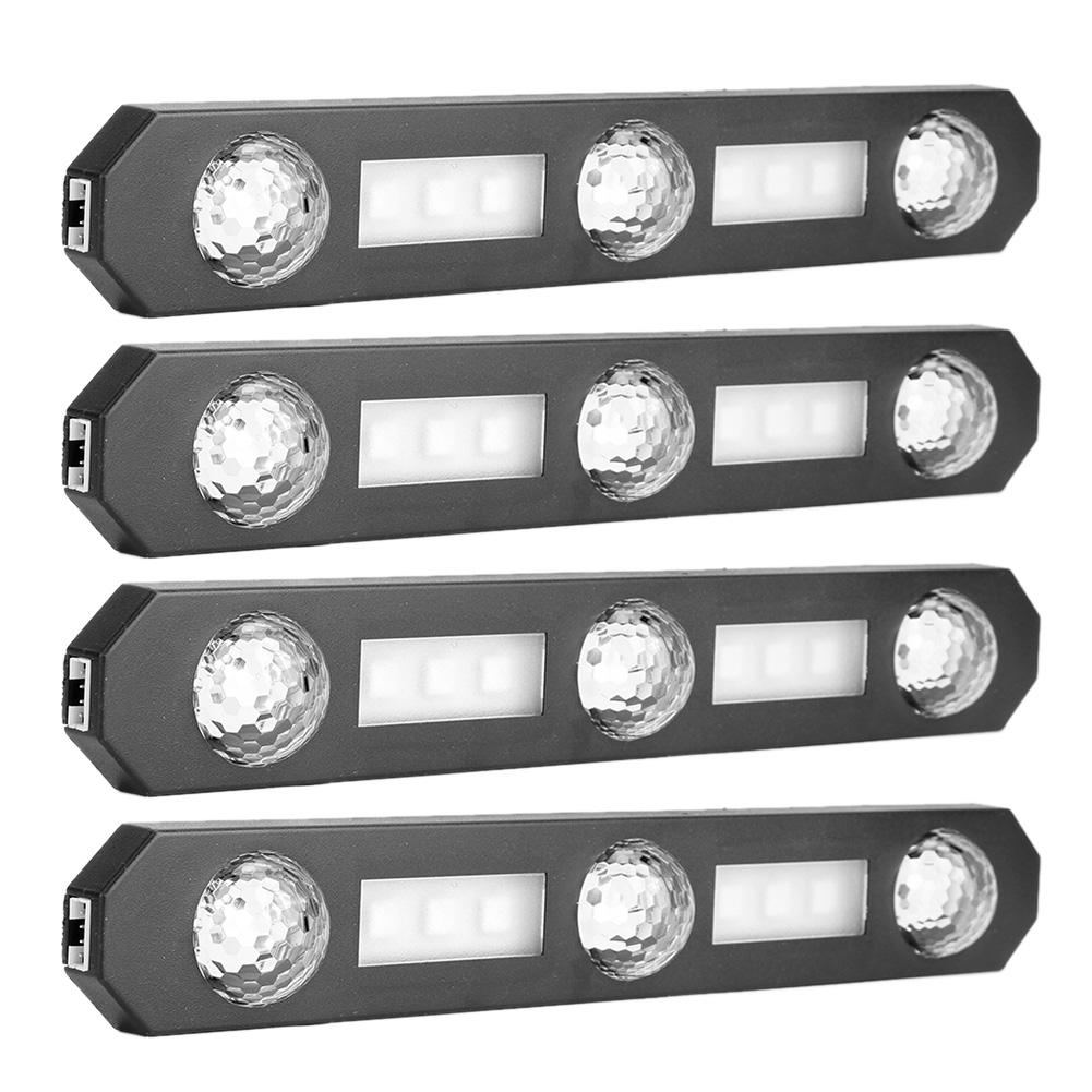 4Pcs Star Effect Car Interior Decorative Light Seat Bottom LED Light Strip Kit