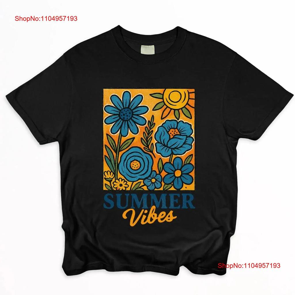 Watercolor Summer Vibes Floral T Shirt Pastel Beach S 5XL vintage Washed Comfortable homme designer clothes streetwear