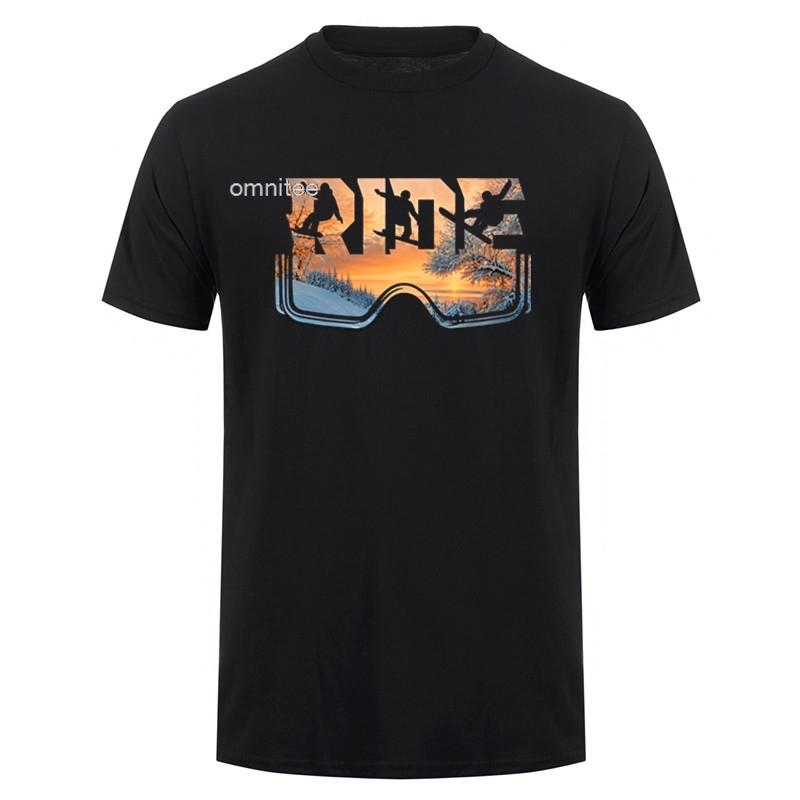 Ride Snowboard Tshirt Funny Snowboarding T Shirts Streetwear Short Sleeve Snowboarder Birthday Gift Summer Unisexs Clothing HJ039