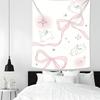 VIKAMA Dreamy Star Moon Rabbit Tapestry with Bow and Gradient Starry Sky Children's Room Instagram-Style Fairy Tale Theme Decor