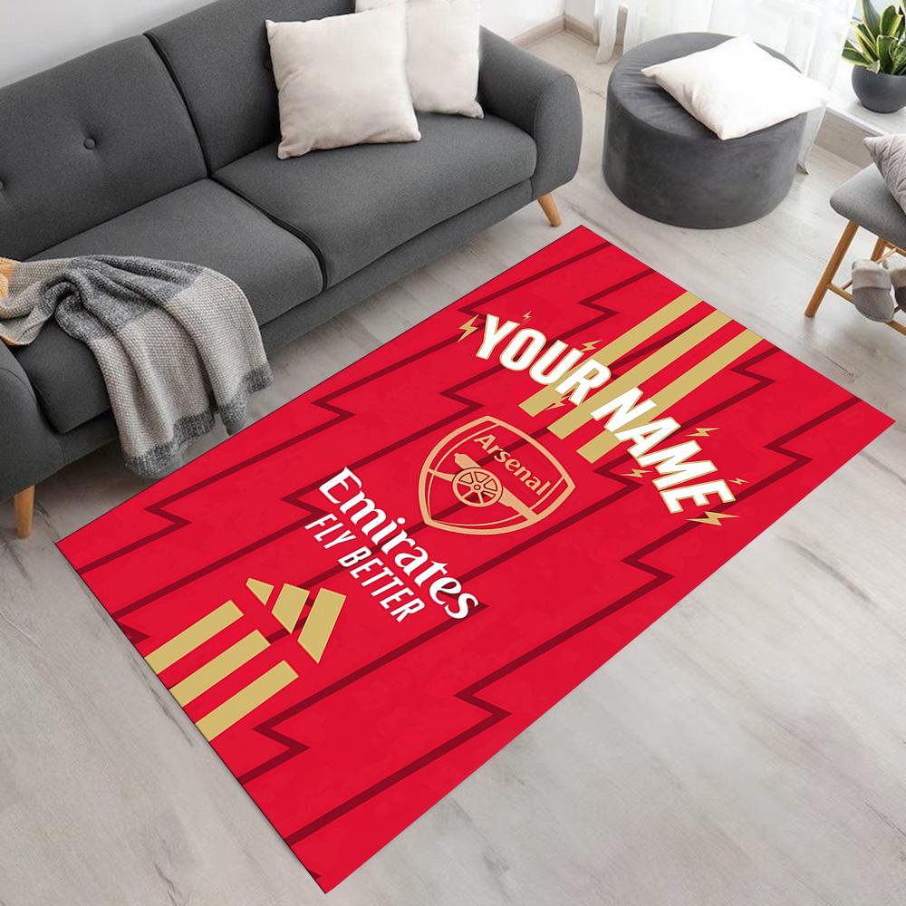 Arsenal F.c. Customize Text Area Rug Suitable for Dormitory Living Rooms Balcony Bedrooms Antislip Carpet Office home decor