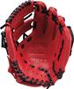 ZETT Youth Baseball Softball Grand Hero Red X Black BJG762610F Glove, All-Around Type, Right-Handed Throw, (6419), Size SS,