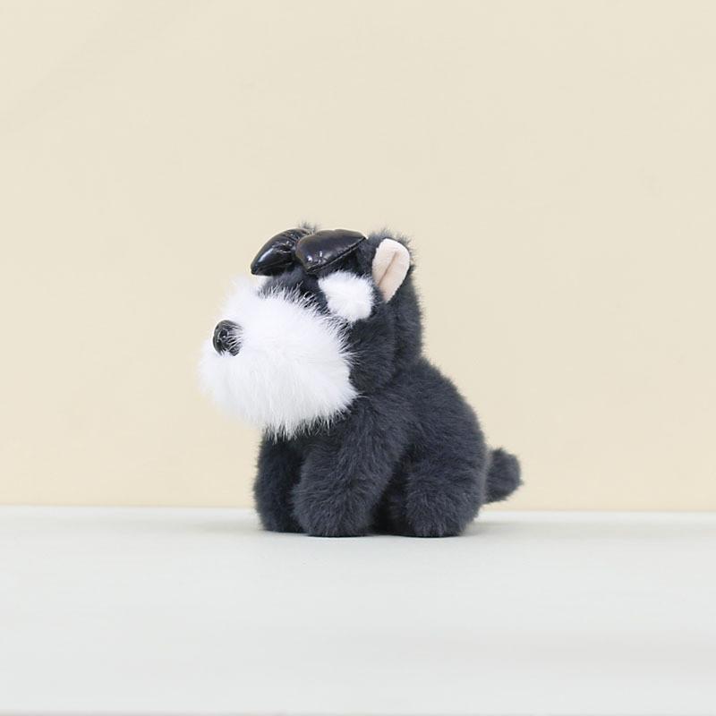 Keychain Plush Schnauzer Pp Cotton Stuffed Animal For Bag Decoration  Animal