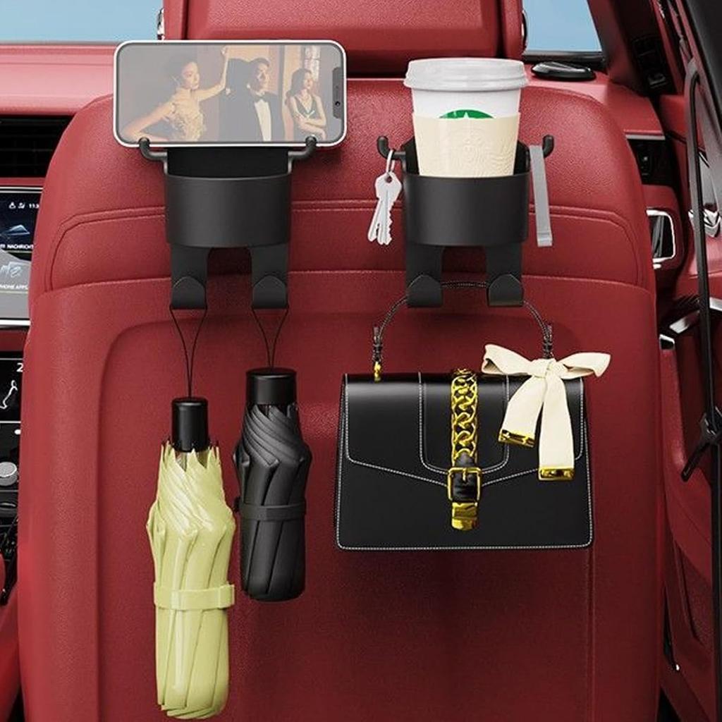 Multifunctional Hook For Car Seat Back, Back Seat Cup Holder With Hooks, Multifunction Seat Cup Holder Hook For Car (2)