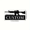 Personalized Assault Rifle & Bullet Metal Wall Art, Custom Name Sign, Farmhouse Porch Decor, Gift, Wall Sculptures
