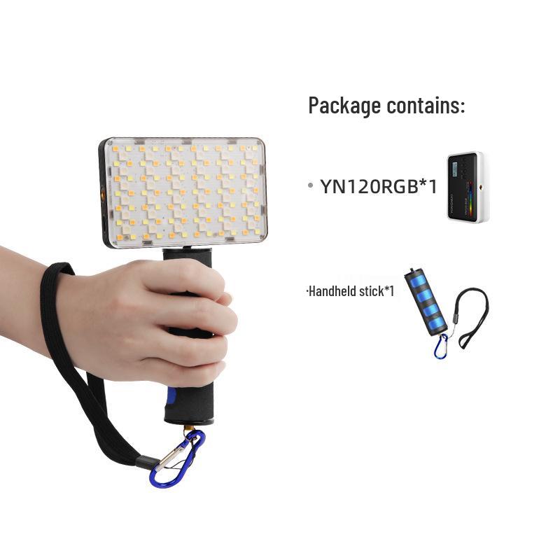 Yongnuo YN120 RGB Portable LED Light - Adjustable Color Temperature for Live Broadcasts and Vlogs