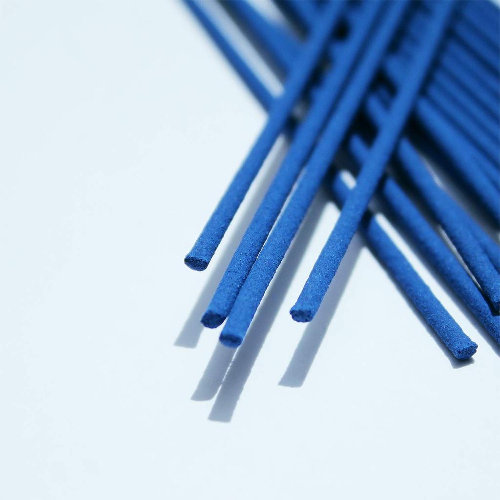 Taiko AO Incense Ruri Fresh and transparent scent 30 sticks with incense stand Made in Japan (Blue)