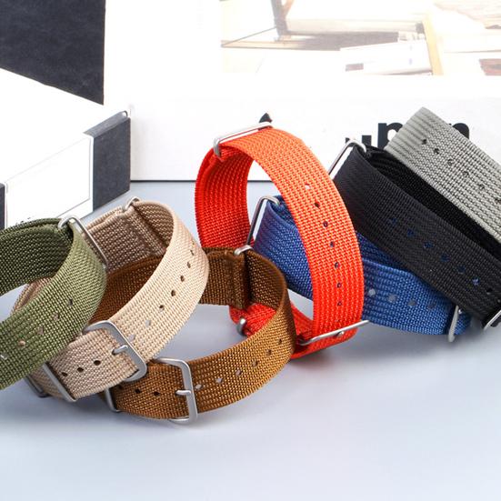 Nylon Watch Strap Replacement Breathable 18/20/22MM Women Men Braided Watch Wristband with Metal Pin Buckle Watch Accessories