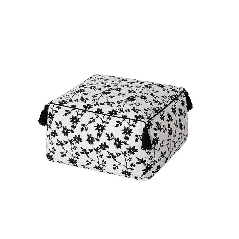 1PC Unstuffed Ottoman Futon Seat Cover Printing Country Pastoral Style Cushion Cover Luxury Cotton Footstool Lazy Futon Case