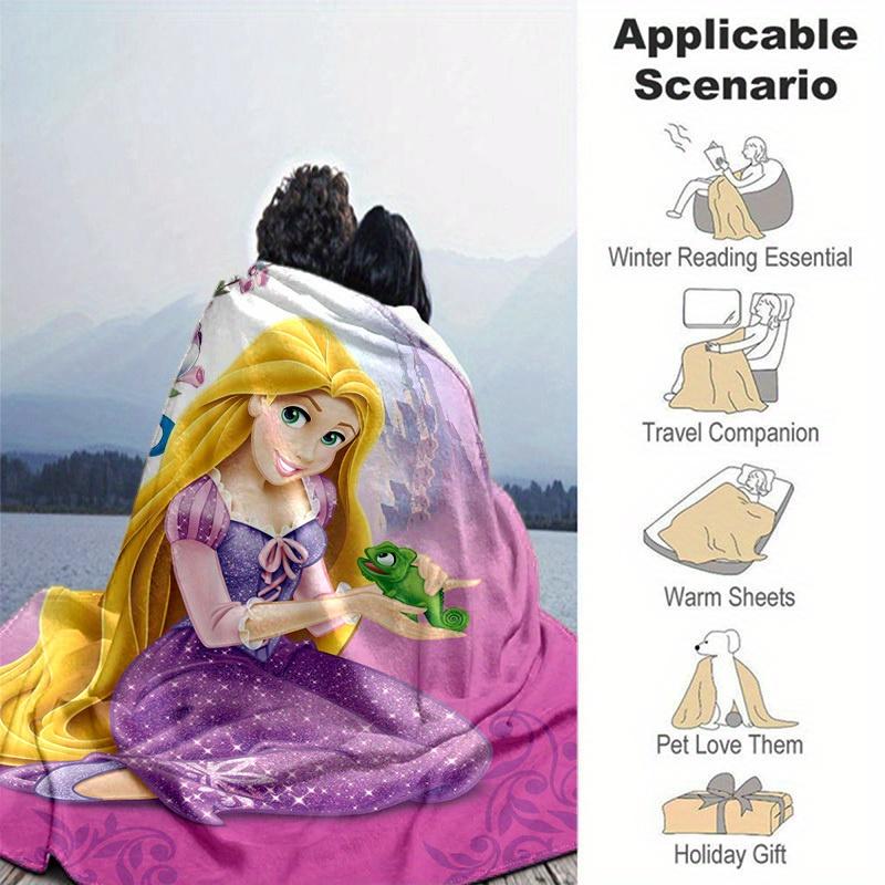 1pc. Disney Princess Rapunzel Blanket - Perfect for Home, Office, Outdoor Use, Gift Idea, Suitable for All Seasons Z0417260