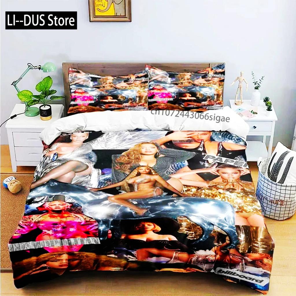 Pop Female Singer B-Beyonce Bedding Set Boys Girls Twin Queen King Size Duvet Cover Pillowcase Bed Boys Adult Home Textileextile