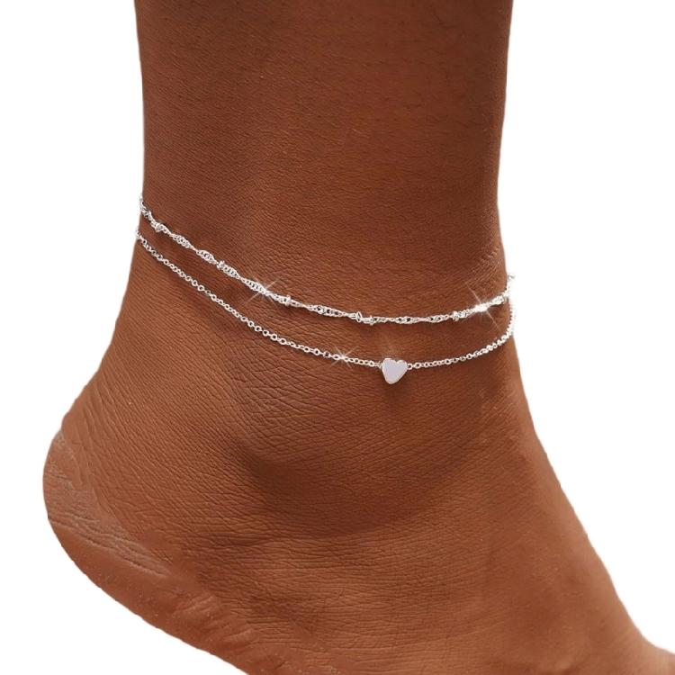 Adjustable Anklet for Women Girls Multilayer Ankle Bracelet Elegant Multi Layer Designs Waterproof Beach Jewelry