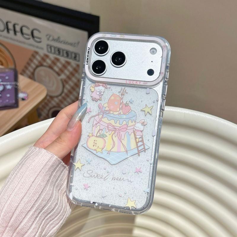 Cute Cartoon Bunny Phone Case IPhone 15 Pro Max 16 17 Dual Layer IMD Acrylic