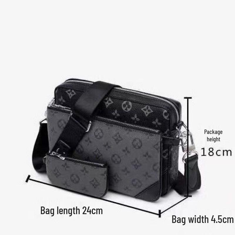 

Light Luxury Men s Versatile Trendy Fashion Crossbody Messenger Bag Large Grid 69443