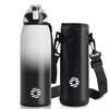 FJbottle 1000ml Vacuum Insulated Sports Bottle, One-Touch, 1L, Keeps Hot or Cold Drinks Hot or Cold, Wide Mouth, Easy To Clean, Stainless Steel,