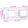 TV Cabinet Black Oak Effect 102 x 35 x 45 cm Engineered Wood