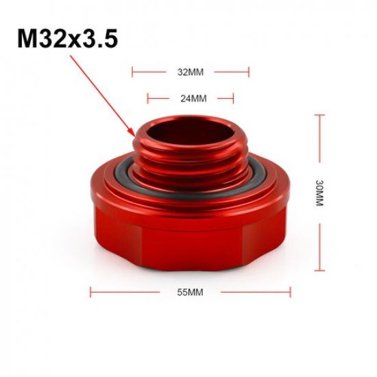 Red Oil Filler Cap+ Radiator Cap+ Oil Dipstick For Honda Acura K20 K Series