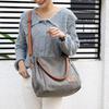Retro Canvas Women's Crossbody Handbag - Casual Solid Color Shoulder Bag for Students