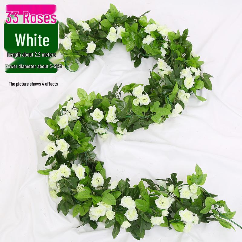 Artificial Rose Vine Decoration for Wedding Ceiling or Water Pipe Cover