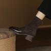 Krazing Pot Flock Winter Square Toe Modern Size 33 Boots Size 43 Zipper Fashion Stretch Ankle Boots
