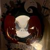 Nightmare Pumpkin Wreath Halloween Gothic Pumpkin Ghost Hanging Door Sign for Front Door Haunted House Decoration