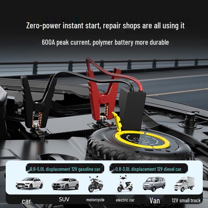 All-in-One Car Tire Inflator & Emergency Jump Starter