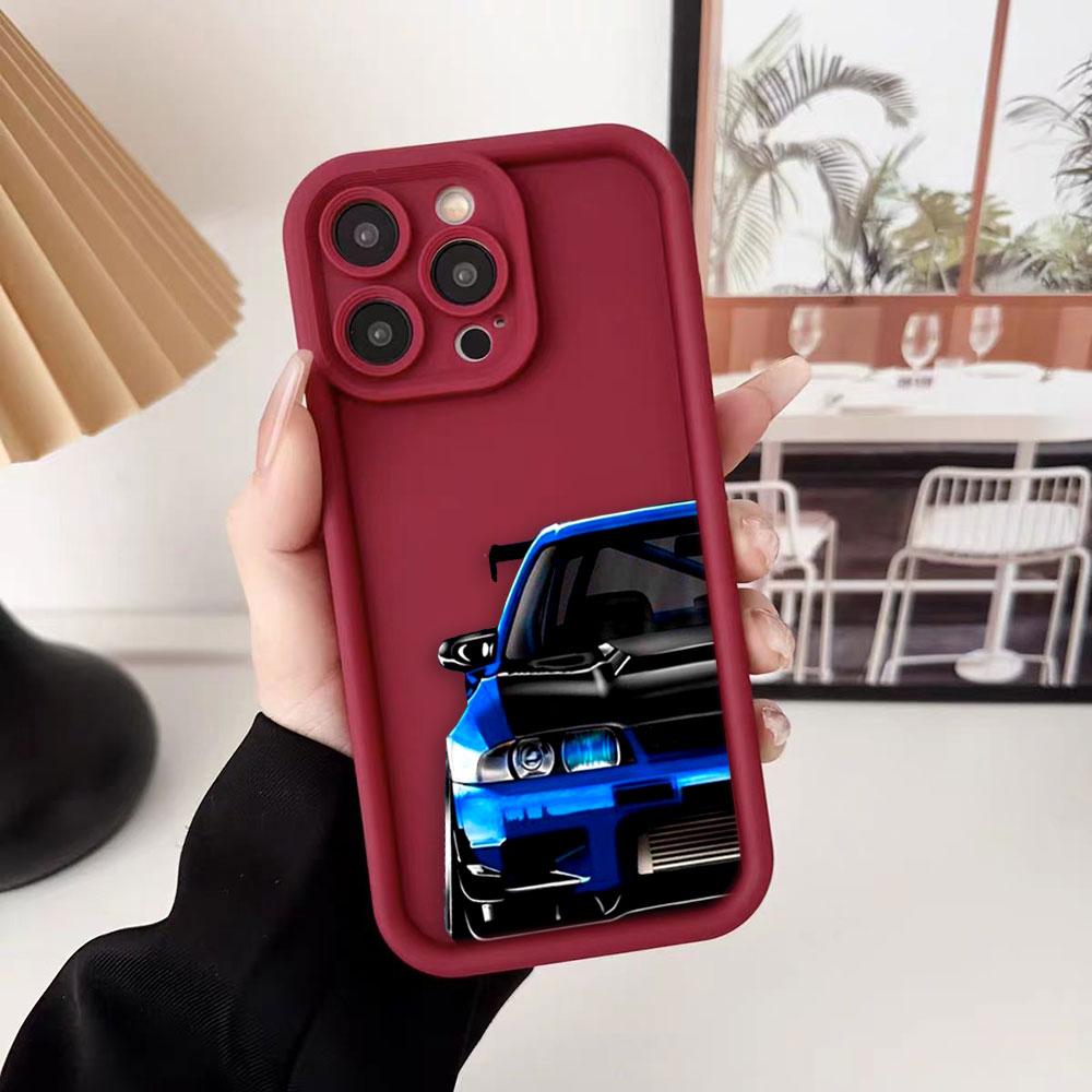 Carton Sports Car JDM Drift Phone Case For Samsung A13 A15 A16 A17 A22 A23 A25 A32 A33 A35 A51 A52 A53 A54 A55 A71 A72 Cover