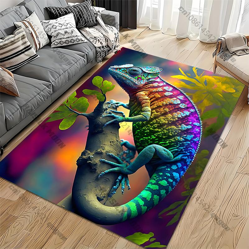 

Color Chameleon Pattern Carpets Bedroom Play Mats Rug Bedroom Decor Carpet Livingroom Rug Crawl Mat Christmas Gift Rug 40x60cm
