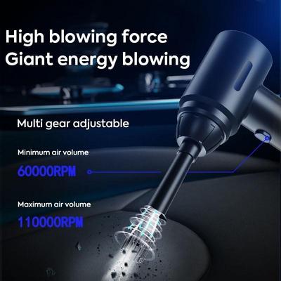 3 In 1 Cordless Portable Air Vacuum Cleaner Rechargeable Dust Blower For Computer Keyboard Household Wireless Air Blower