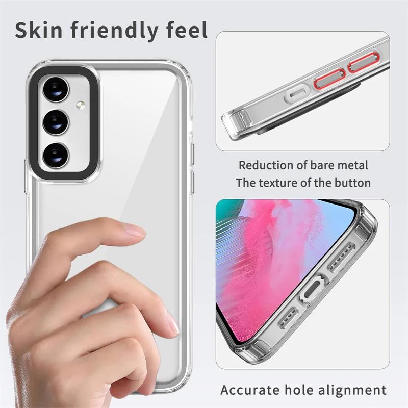 Shockproof Clear Acrylic Case for Samsung Galaxy S21FE S20FE S23 S22 Plus Ultra M54 A73 A54 A34 A24 A13 A32 M33 M14 M32 53 Cover