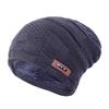 Hat Men's Autumn and Winter Fleece Warm Wool Knitted Hat Warm Fashion Pullover Hat Wool Hat