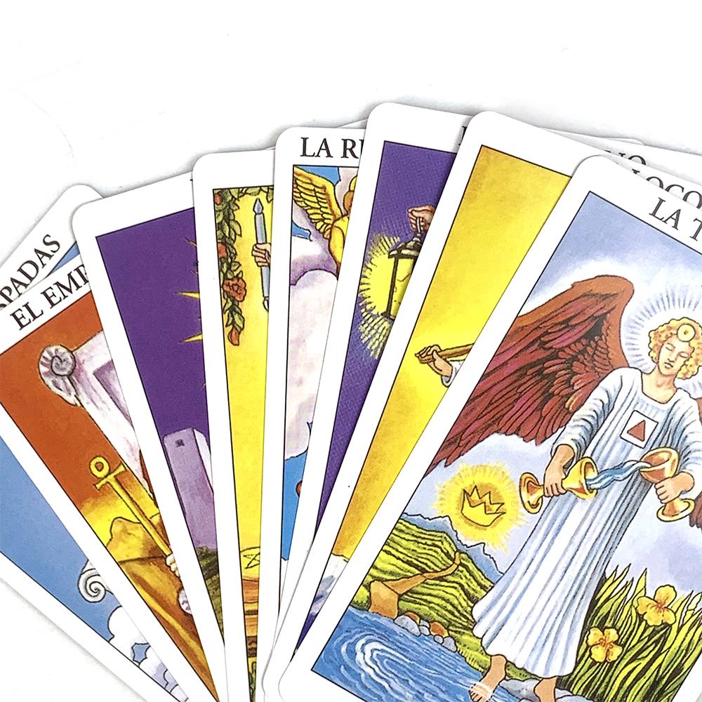 Classic Tarot Cards in Spanish English Version Board Game Divination Meditation Deck For Beginners 78PCS Tarot Cards Game