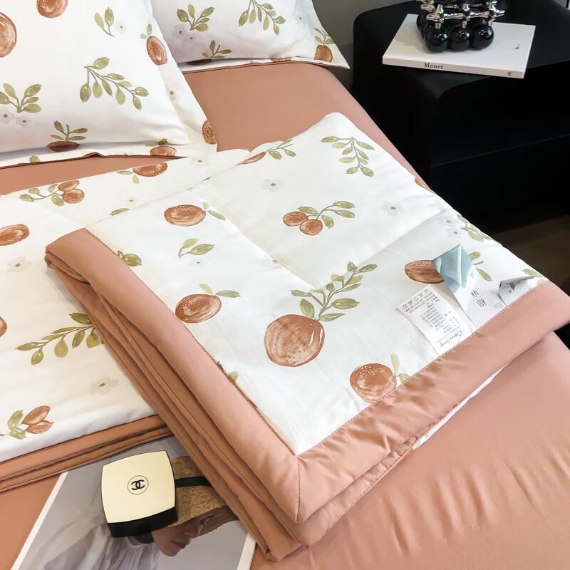 Woodpecker Linen-Feel Cotton Summer Quilt Set